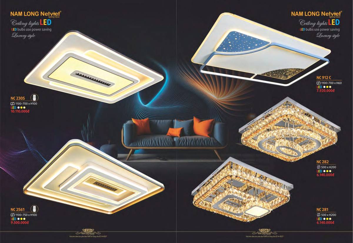 Đèn trang trí NAM LONG Catalogue và Bảng giá tại Bình Dương /Page 7